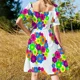 thumbnail image 5 of Vestido sin mangas con diseño de motocicleta de bola 8 tribal de Victoria Vegas, vestido de verano para mujer, vestido de falda de verano para mujer, 5 of 7