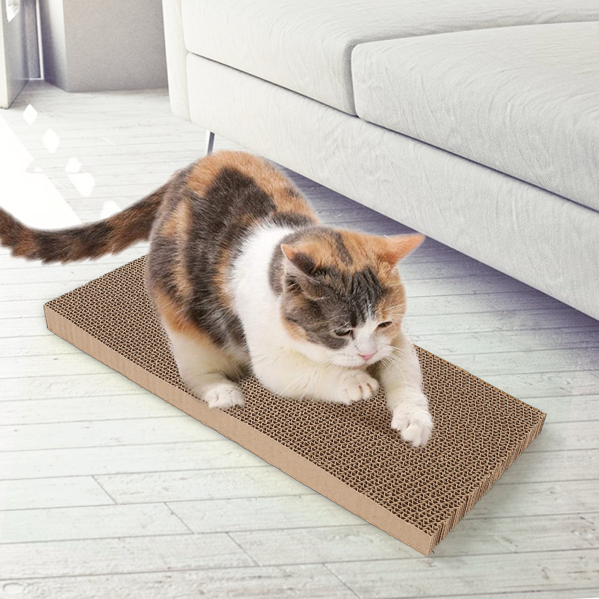 Prime Pets 3-in-1 Reversible Cat Scratcher Cardboard photo 5