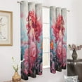 thumbnail image 2 of Ocean Mermaid Coral Window Curtain Panels Grommet Blackout Curtains Blackout Curtains for Living Room, 2 of 7