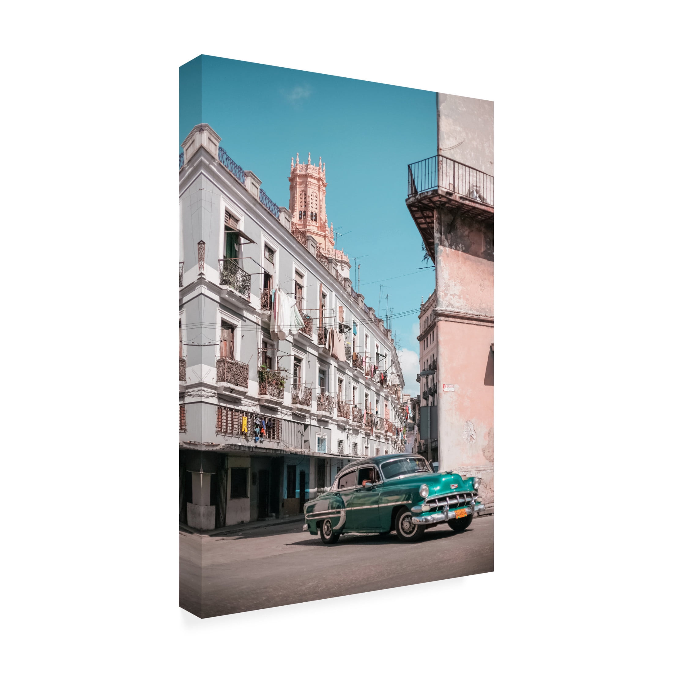 Canvas Wall Art - Alexander Yakovlev 'Old Havana 8' Wall Art for Living Room, Bedroom, or Office Décor by Trademark Fine Art - 12 x 19 Inches