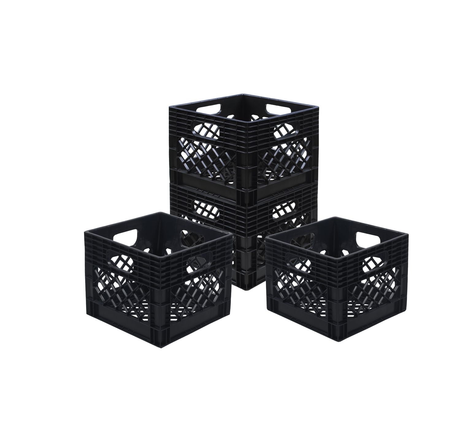 Ramtuff Milk Crate Black, 13'' x 13'' x 11'' (6.5 Gal.)