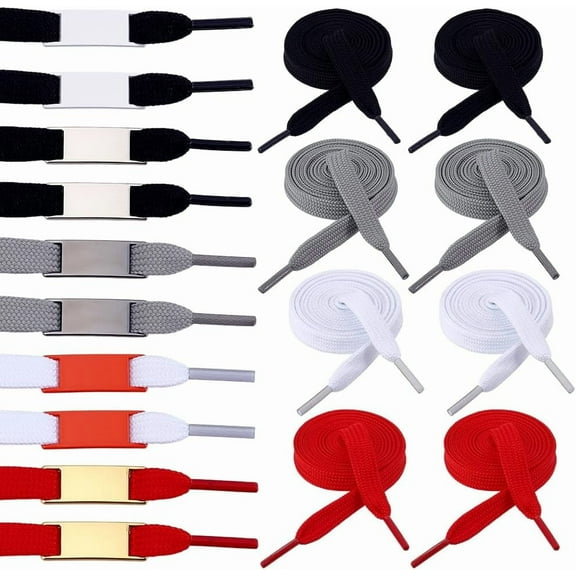 1set Iron Shoelace Charm with Polyester Shoelace Mixed color 30x11x1.5mm Hole: 3.5x8mm