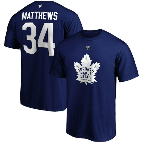 Men's Fanatics Auston Matthews Blue Toronto Maple Leafs Big & Tall Name & Number T-Shirt