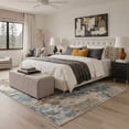 thumbnail image 2 of DEORAB 5x7 Area Rug Low Pile Lightweight Washable Rug Non Slip Backing Indoor Easy Care rug for Living Room, Bedroom, Beige, 2 of 6