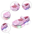 thumbnail image 6 of Quealent Nova Utopia Light Up Toddler Little Girls Dress Ballet Mary Jane Bow Flat Shoes Red for Size 7, 6 of 7