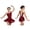Burgundy, variant on Hansber Figure Ice Skating Dress Girls Sleeveless Lyrical Dance Leotard for Gymnastics Perform Competition White 6