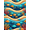 Blue, Pattern 2, variant on ODIKA 4' x 6' Machine Washable Non-Slip Area Rug, beachy print High Traffic Rug, Blue, 1155239