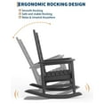 thumbnail image 3 of M optimized Outdoor Adirondack Rocking Chair, All Weather HDPE Chair with Wide Back, 380LBS Capacity Lounger Rocking Fire Pit Chair for Patio, Garden, Backyard, Lawn, Deck, 3 of 7