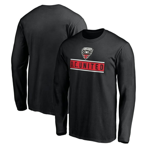 Men's Black D.C. United Team Arch Knockout Long Sleeve T-Shirt