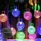 thumbnail image 1 of Guirnaldas de luces solares, 50 luces decorativas LED de bola de cristal para exteriores de 23 pies para jardín, patio, Navidad, 1 of 5