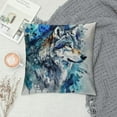 thumbnail image 2 of Orinice Wolf Graphic Decorative Throw Pillow Cover for Home Couch Living Room Bed Sofa - Short Plush Cushion Case 1PC 22x22in, 2 of 5