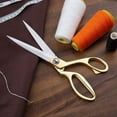GoldPlated Ribbon Cutting Scissors Oversized for Crafts, Fabric