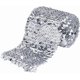 thumbnail image 1 of Cinta de lentejuelas de 2,5 yardas, 4 pulgadas de ancho, elástica, plateada, plana, con encaje brillante, ideal para vestidos, diademas, costura y manualidades., 1 of 9
