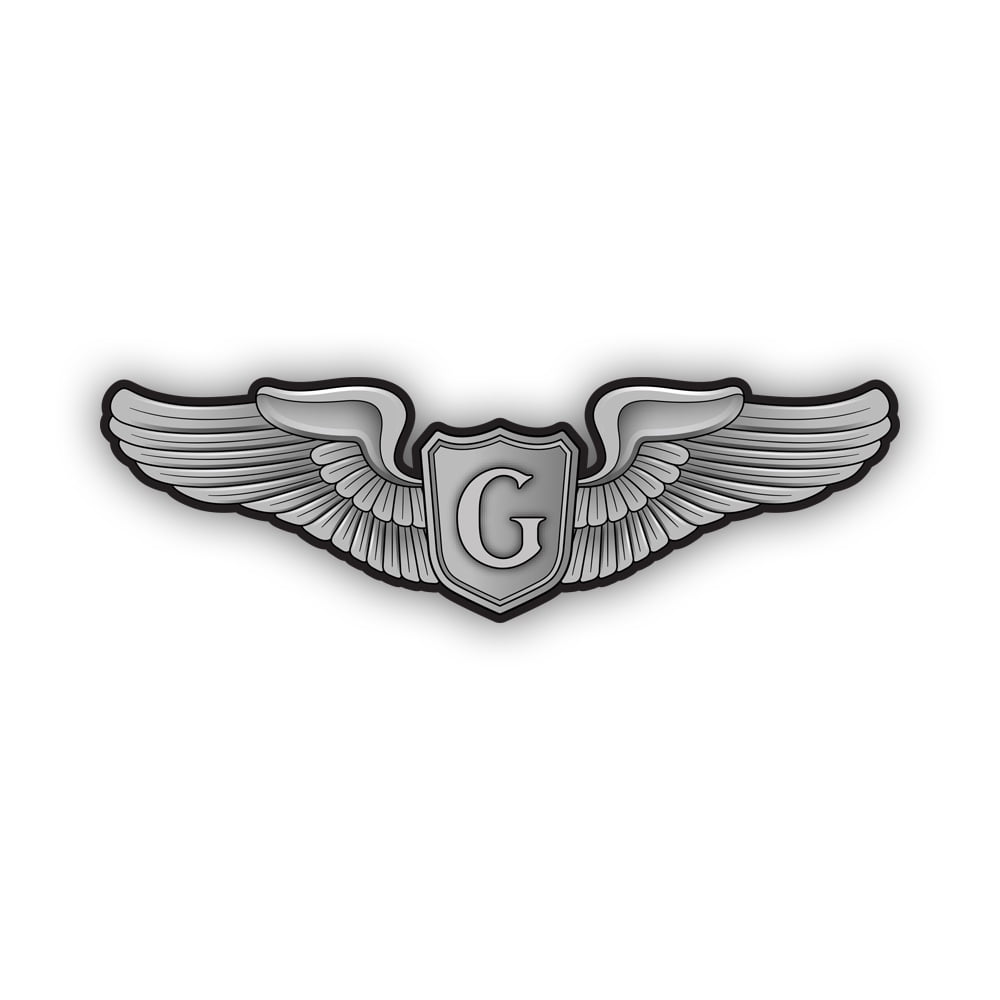 Pilot Sticker Auto Glider Pilot Badge Wings Sticker Decal - Self Adhesive Vinyl ...