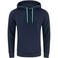 thumbnail image 2 of Momasggi Hoodies for Men Casual Long Sleeve Drawstring Hooded Sweatshirts Comfy Lightweight Workout Hoodie Big and Tall Solid Color Pullover Tops with Pockets Navy 4XL, 2 of 6