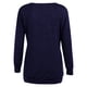 thumbnail image 5 of ICHUANYI Clearance Oversized Tshirts Shirts For Women Solid Workout Sweatshirts Casual Basic Long Sleeve Shirt Classic Crew V-Neck Tops(Navy, XXL) ICHUANYI WER2023081508286, 5 of 5