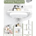 thumbnail image 2 of Barra de tensión Shower Caddy Corner ALLZONE resistente a la corrosión, color blanco, 2 of 6