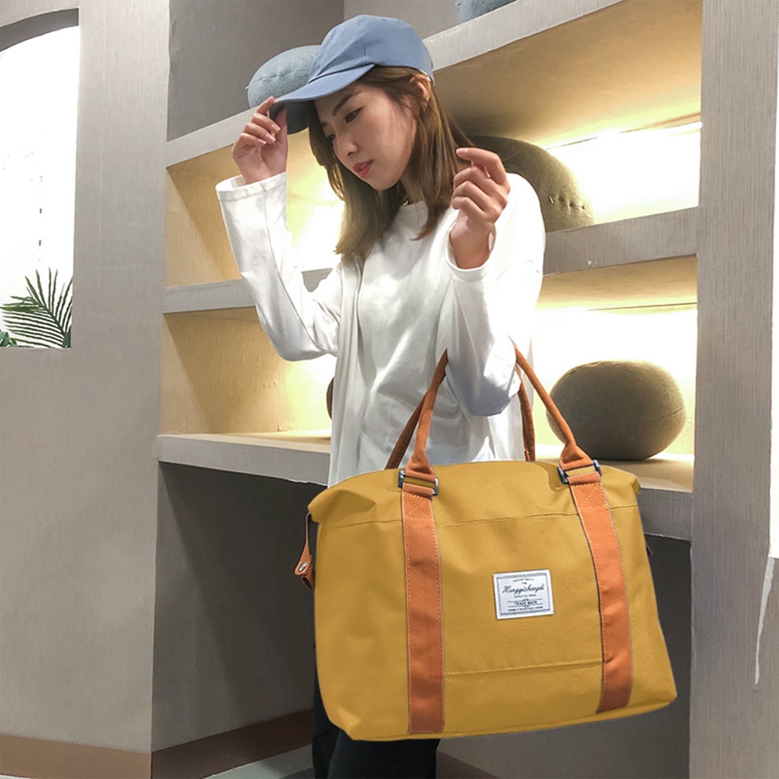 FAMTKT Expandable Gym Bags, Duffle Bags for Sports and Weekend Travel, Large Capacity Lightweight Overnight Bags for Men and Women, Travel Duffel Bags, Sports Tote Bag