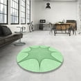 thumbnail image 3 of Ahgly Company Indoor Round Patterned Mint Green Area Rugs, 6' Round, 3 of 6