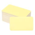 thumbnail image 1 of Uxcell 100 Hojas Tarjetas Pequeñas en Blanco, 2.1" x 3.5" Cartulina Doble Cara Gruesa 350gsm Tarjeta con Esquinas Redondeadas para Etiquetas de Regalo de Agradecimiento DIY, Amarillo Claro, 1 of 6