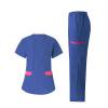 thumbnail image 7 of Nmnitkp Natural Uniforms Womens scrubs Women's Scrub Top with Classic V-Neck & Yoga Jogger Pants Medical Nursing Uniform Set Multi Pockets Blue,2XL, 7 of 7