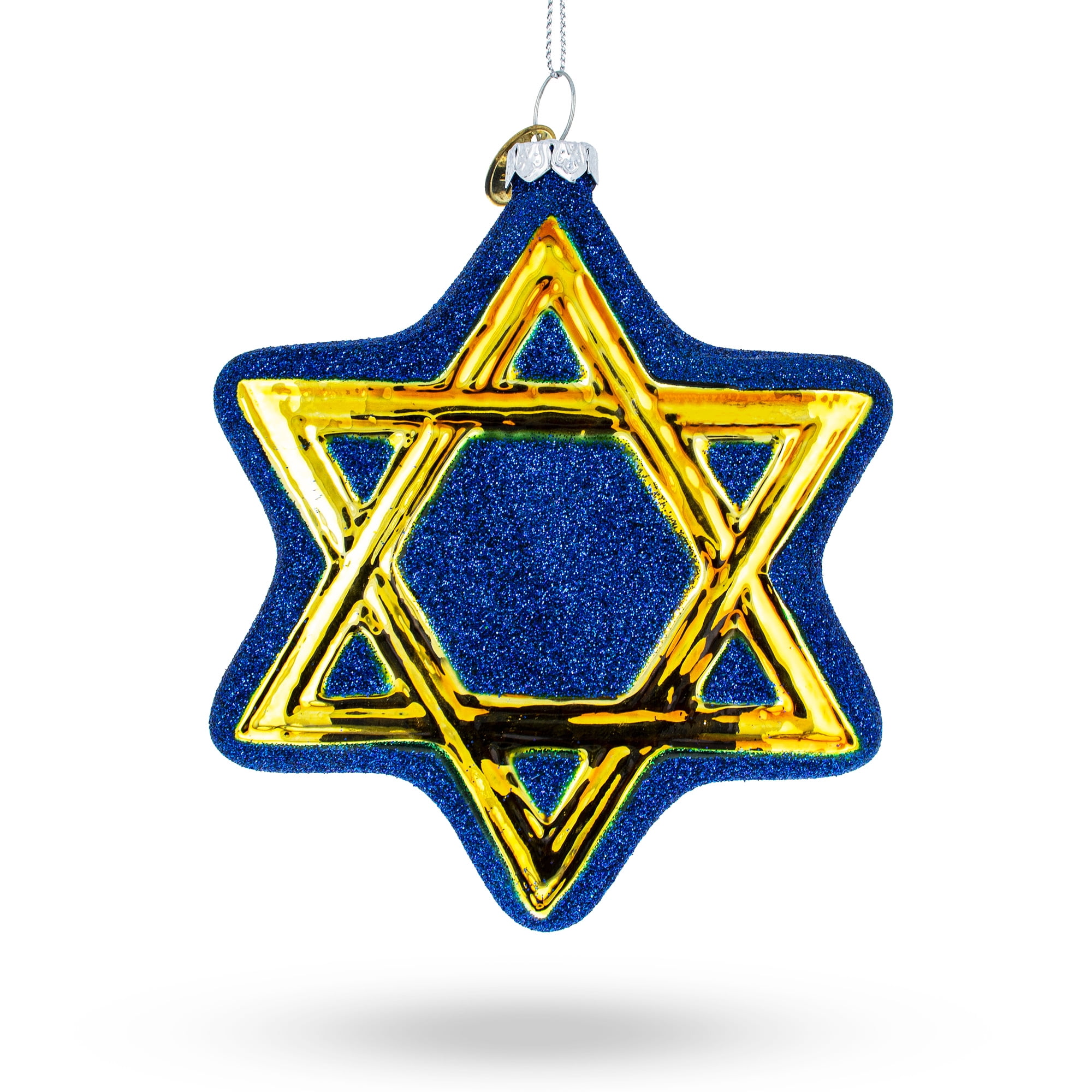 BestPysanky Jewish Star of David Glass Christmas Ornament