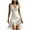 White, variant on XUNKUSGA Womens Dresses Retro V Neck Spaghetti Strap Faux Suede Dress Fashion Sleeveless Fringe Dress Classic Solid Color Cowgirl Outfits for Women,Red,S