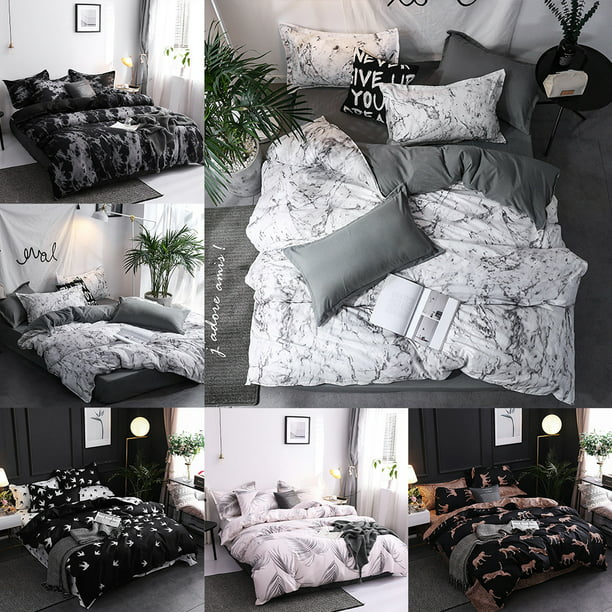 Soft Quilt Duvet Cover Bedding Set Bed, King Size Duvet Cover Dimensions Us