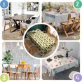 thumbnail image 5 of White Sunflower Pattern Rectangle Tablecloth 60"x120",Waterproof Polyester Rectangle Table Cloth, Wipeable Spillproof Polyester Tablecloth for Dining, Camping, Indoor and Outdoor, 5 of 6
