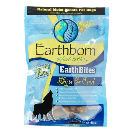 UPC: 0034846722048 | Earthborn Holistic Grain-Free Earthbites Skin & Coat Natural Dry Dog Treats 7.5 oz