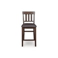 thumbnail image 3 of Signature Design by Ashley Haddigan Upholstered Bar Stool Set (2), Dark Brown, Counter Height Chairs with Faux Leather Seat and Wood Frame, 3 of 6