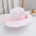 thumbnail image 2 of Odeerbi Toddler Hat Baby Boys Girls Cotton Bucket Hat Summer Sun Hat for Sun Protection 2024 Fashion Flower Print Mesh Breathable Cap Cute Sunscreen Hat Pink, 2 of 6