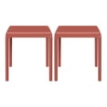 thumbnail image 3 of WestinTrends Playa Plastic Modern Outdoor Patio Accent Side Tables (Set of 2), Red, 3 of 13