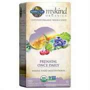 Garden of Life Mykind Organics Prenatal Vitamins - 90 Tablets, Prenatal Once Daily Whole Food Vitamins For Women With Folate Not Folic Acid, Vitamin D3, Iron, Vegan One A Day Prenatal Multivitamin