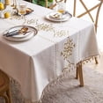 thumbnail image 1 of Zhuge Cotton Table Cloth Linen Solid Heavy Tablecloth Cover for Kitchen Dinning Tabletop Buffet Deco(55 X 70 Inch), 1 of 4
