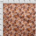 thumbnail image 2 of oneOone Cotton Cambric Light Pink Salmon Fabric Geometric Craft Projects Decor Fabric Printed By The Yard 42 Inch Wide, 2 of 4