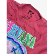 Urban Outfitters Women's T-Shirt Vintage Washed Distressed Holes Oversized Fit Tee (Large/X-Large, Vintage Pink Wash)