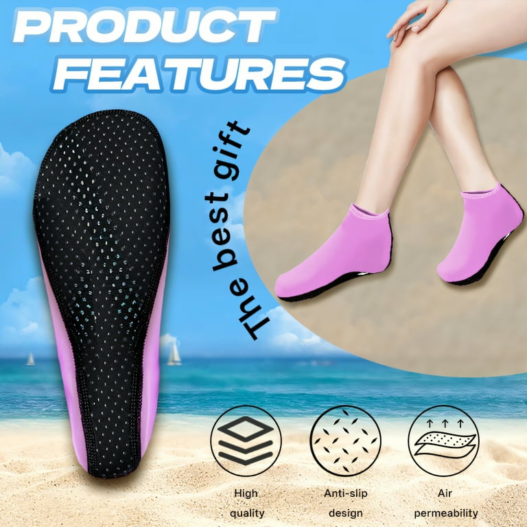 TELOLY Water Socks,Elastic Wrapping Waterproof Socks for Men Women