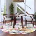 thumbnail image 4 of Easter Rabbits Round Area Rugs Collection 7', Cute Bunny Faisy Leaf Eggs Spring Colorful Plaid Non Slip Indoor Circular Throw Runner Rug Floor Mat Carpet for Living Room Dining Table Bedroom Nursery, 4 of 9