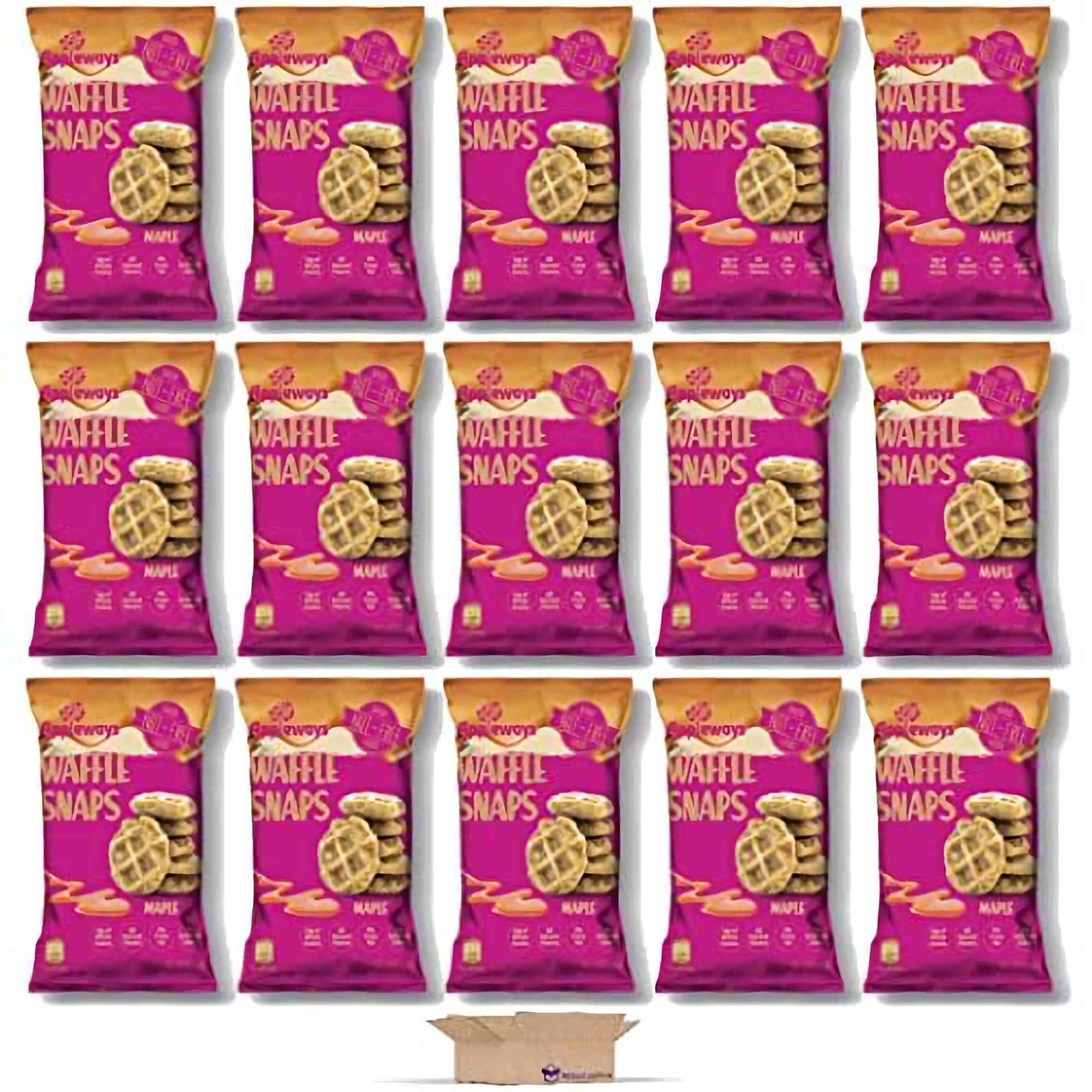 Appleways Maple Waffle Snaps | 1.9 Oz Bag | Pack of 15