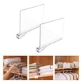thumbnail image 1 of RUNROTOO 4Pcs Transparent Acrylic Shelf Dividers Nail Free Cabinet Partition for Home Use, 1 of 7