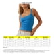 thumbnail image 5 of Camiseta sin mangas para mujer con tirantes finos, sin mangas, corte entallado, estampado liso, camiseta sin mangas recortada fresca y transpirable, 5 of 6