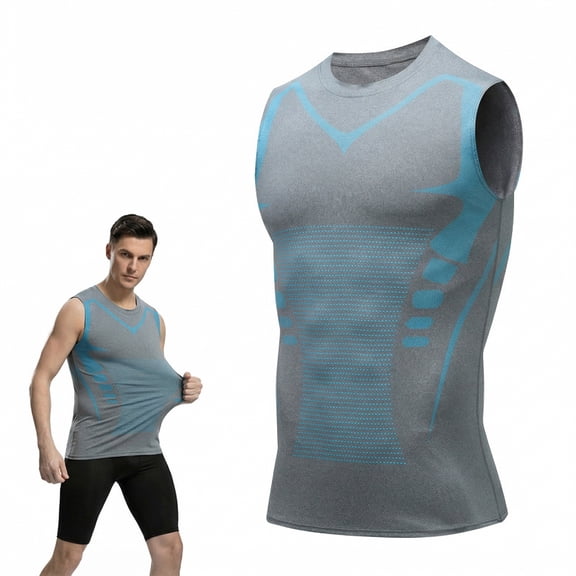 Compression Shirt Men Sleeveless Vest Moisture Wicking Fitted Tank Tops for Gym, Running