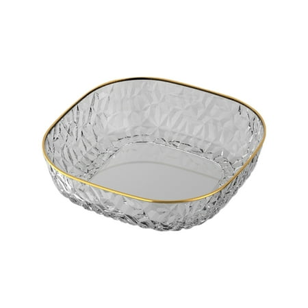 

Tahtuvzn Storage and Organization Clearance! Gold Rim Hammered Fruit Tray PET Pearls Pattern Messy Home Living Room Tabletop Fruit Tray Convenient Stacking Storage Gifts for Family