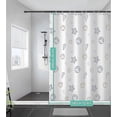 thumbnail image 5 of rideau De Douche Impermable 180x200 Cm,conjunto De Rideaux De Douche Lavables Avec 12 Crochets, Rideau De Douche En Tissu En Poliéster, Motivo Blan, 5 of 5