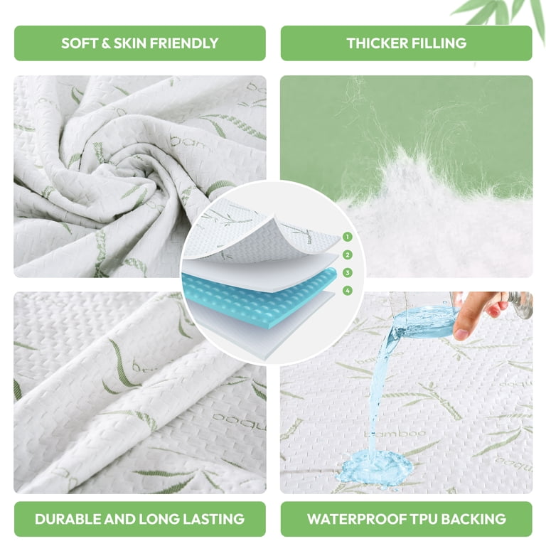 Lux Decor Collection Full Mattress Protector, Bamboo Rayon photo 5