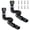 Black, variant on HXXF 2 Pack Rain Gutter Downspout Extensions Flexible,Drain Downspout Extender Connector 21"-60",Screws for Included,White