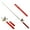 1 Red, variant on Huanledash Mini Portable Fish Pen Shape Spinning Pole Aluminum Alloy Telescopic Fishing Rod