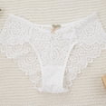 thumbnail image 2 of WULMLEO Sexy Cheeky Panties for Women Lace Criss Cross Bikini Underwear White M, 2 of 3