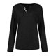 thumbnail image 4 of Gibobby Blusa Termica Blusa Mujer Casual Color Soild Long Fashion T-shirt Collar Tops Manga Mujer Blusa（Negro， L), 4 of 5